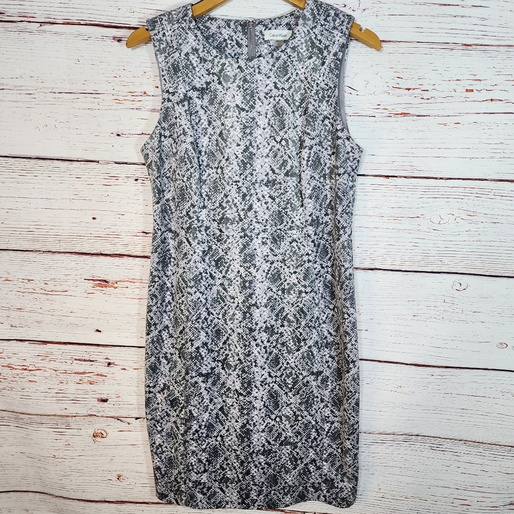 Calvin Klein Vegan Sued Sleeveless Dress
